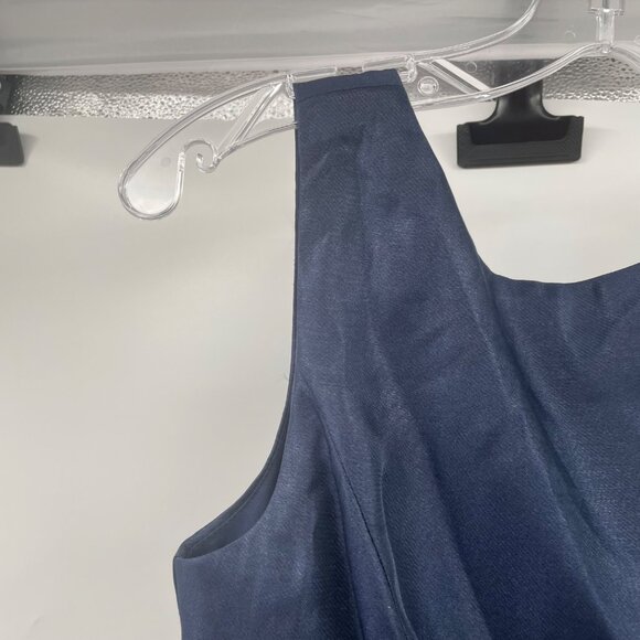 Lulus Womens Sleeveless Sheath Dress Ladder Bow Back Navy Size Small New - Picture 4 of 10